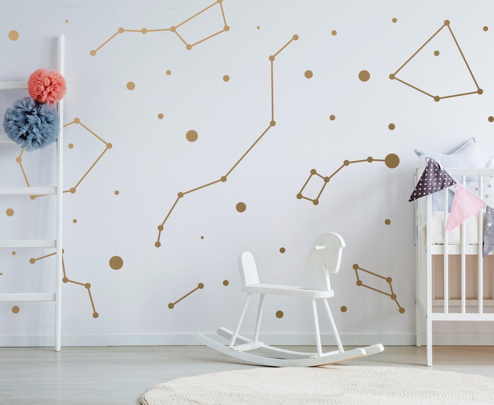 Constellations Vinyl Wall Stickers - Zodiac Star Space Ceiling Art Decals