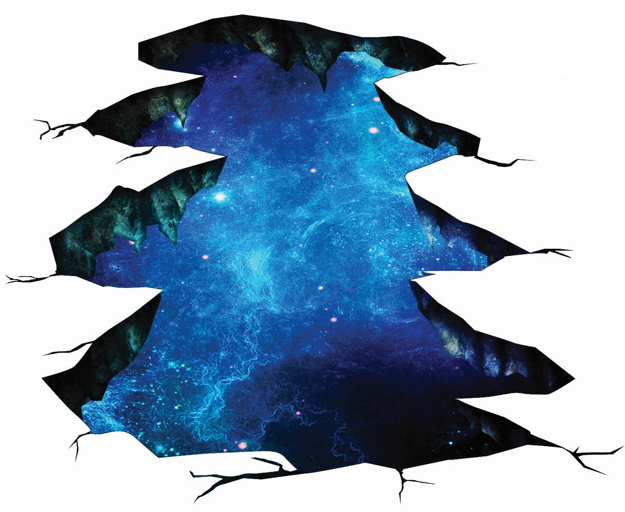 3D Floor Space Portal Hole Decal - Galaxy Art Sticker Decor For Kid Teen Living Room Bathroom