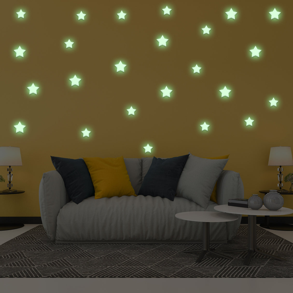 850 pcs Glow In The Dark Stars Stickers - The Star Glowing Ceiling Decals For Wall Room Kids Decor