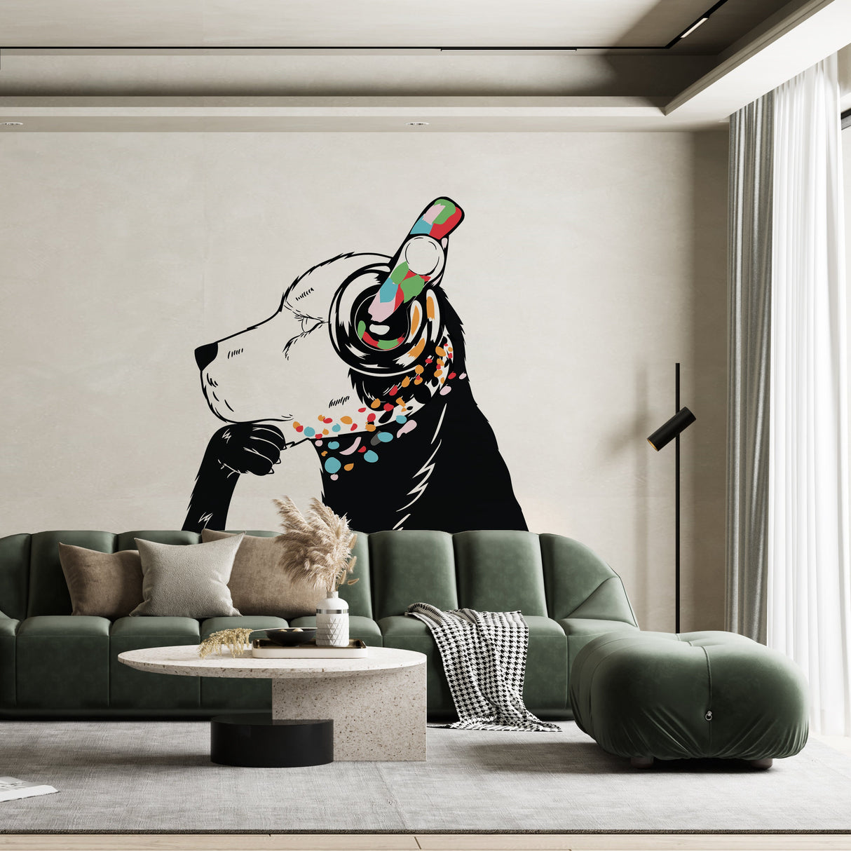 Thinking Dog Sticker - Inspired by Banksy Art Vinyl Dj Baksy Wall Decal