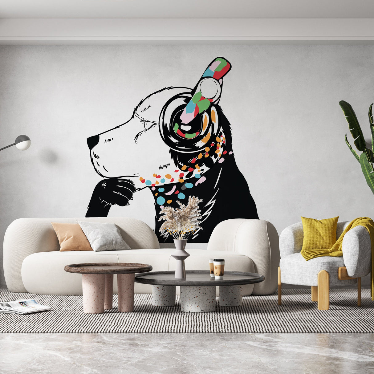 Thinking Dog Sticker - Inspired by Banksy Art Vinyl Dj Baksy Wall Decal