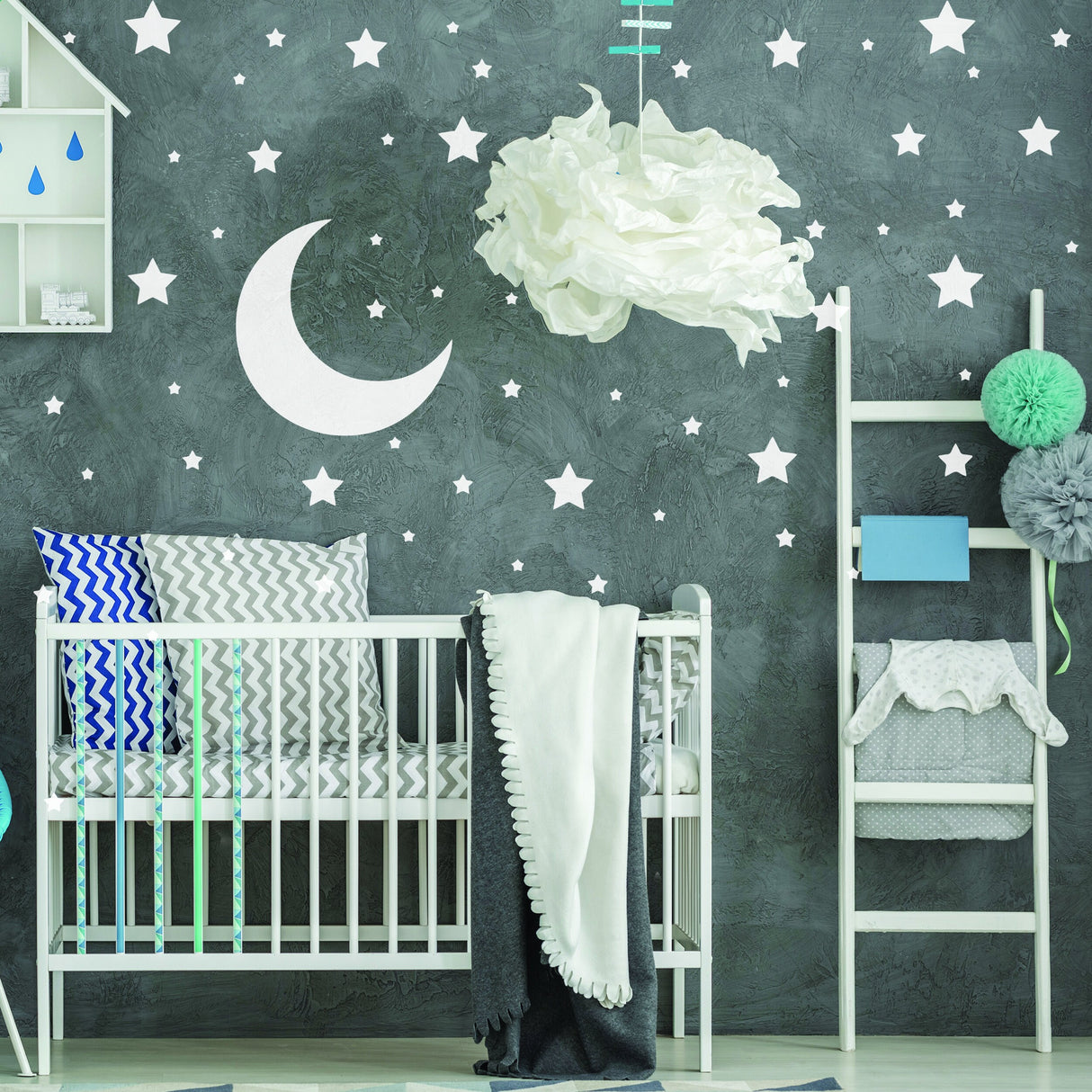 Stars Wall Decals Pack - Nursery Confetti Vinyl Stickers Decoration