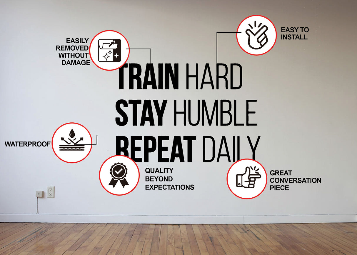 Gym Wall Decal - Motivational Fitness Workout Quote Sticker