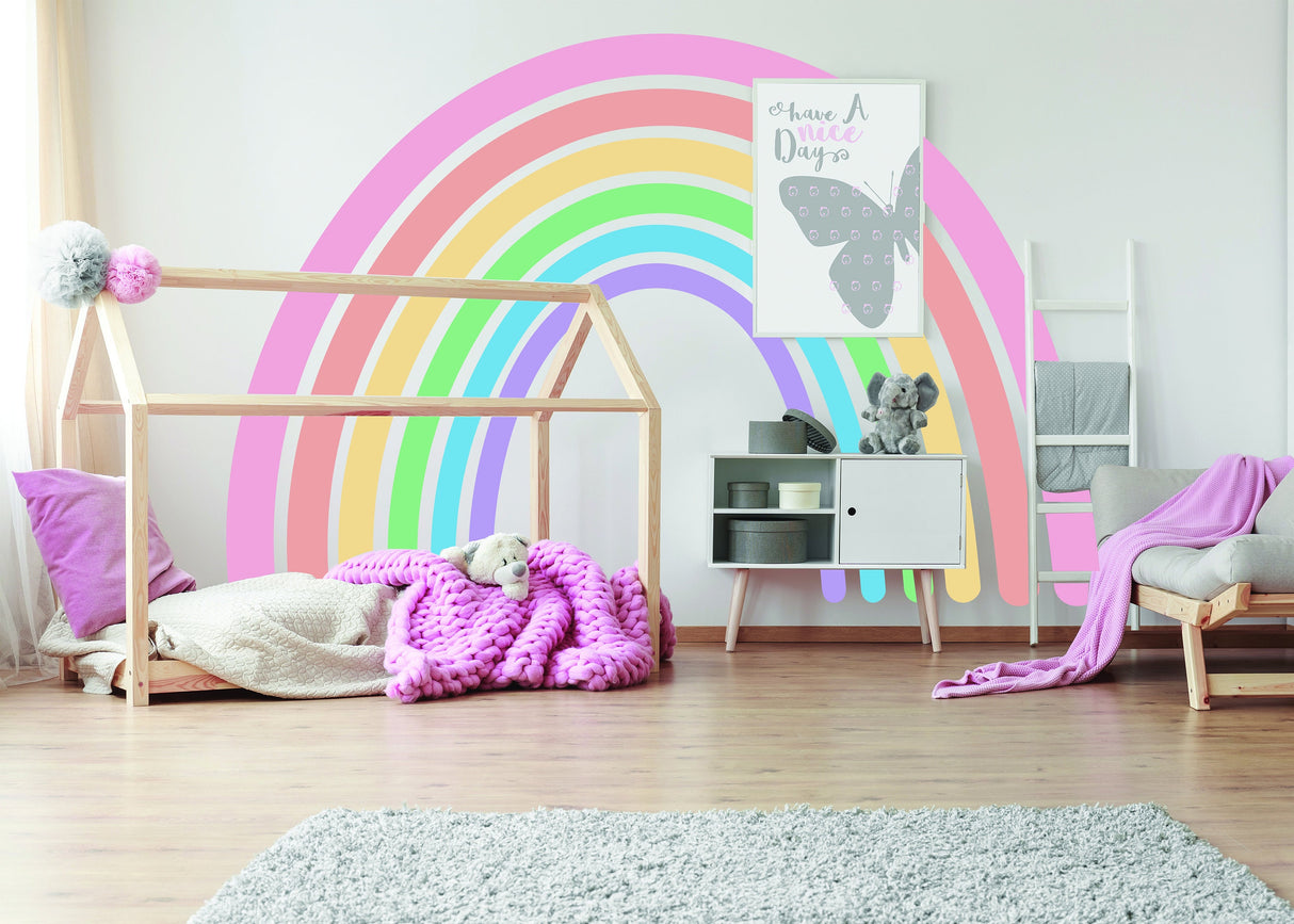 Charming Boho Style Rainbow Wall Sticker - Nursery Room Cute Decal Decor