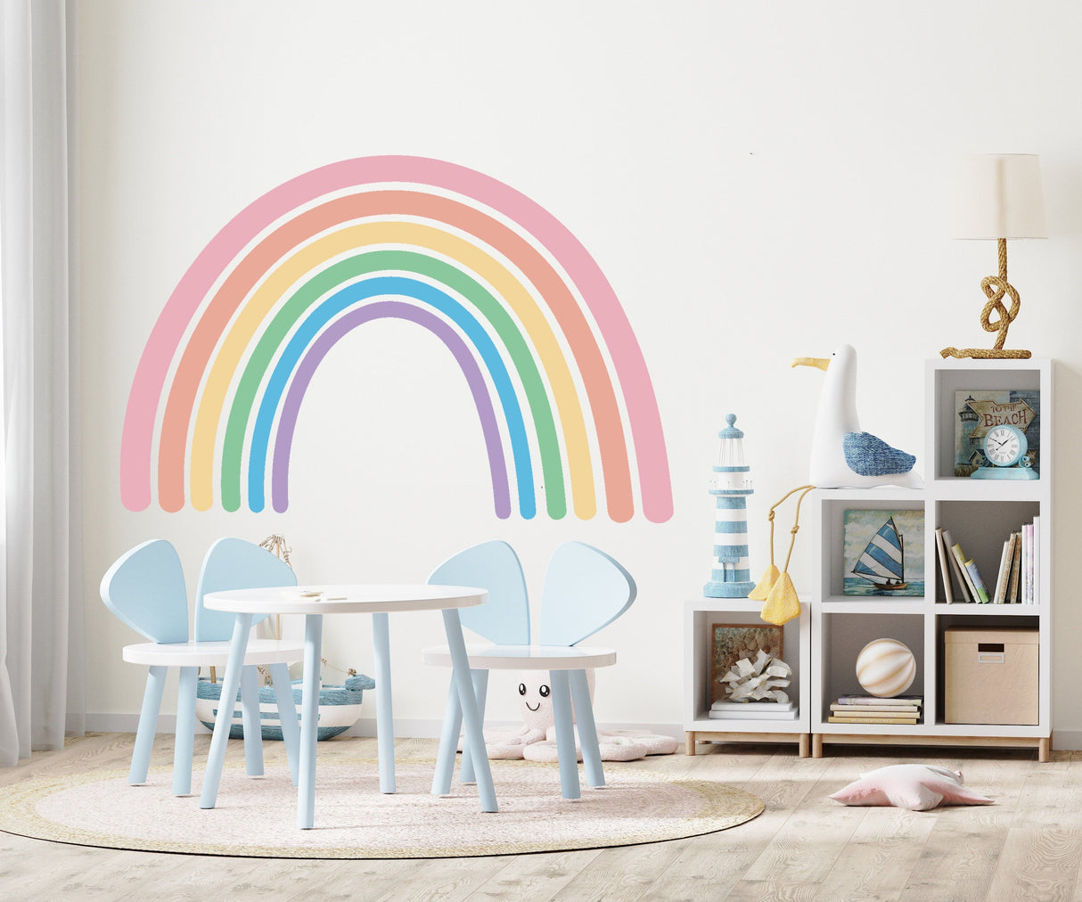 Charming Boho Style Rainbow Wall Sticker - Nursery Room Cute Decal Decor