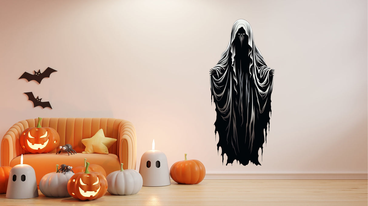 Haunting human shadow for festive decor"Frightening ghoul silhouette for wall"