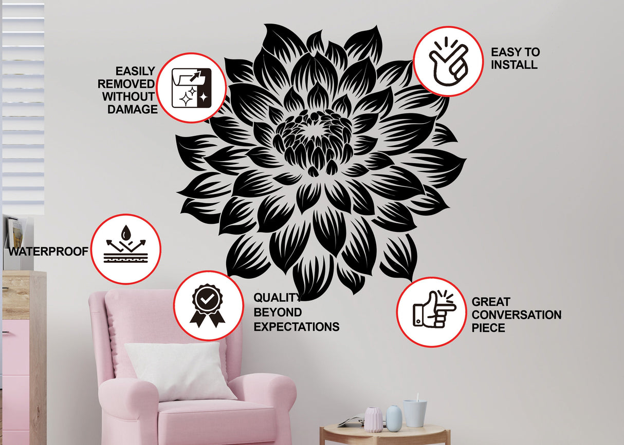 "Elegant Floral Wall Decal"