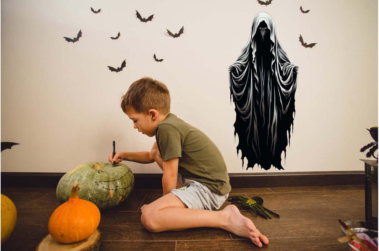 Halloween Haunting Ghoul Wall Art Decal - Shadow Human Monster Sticker