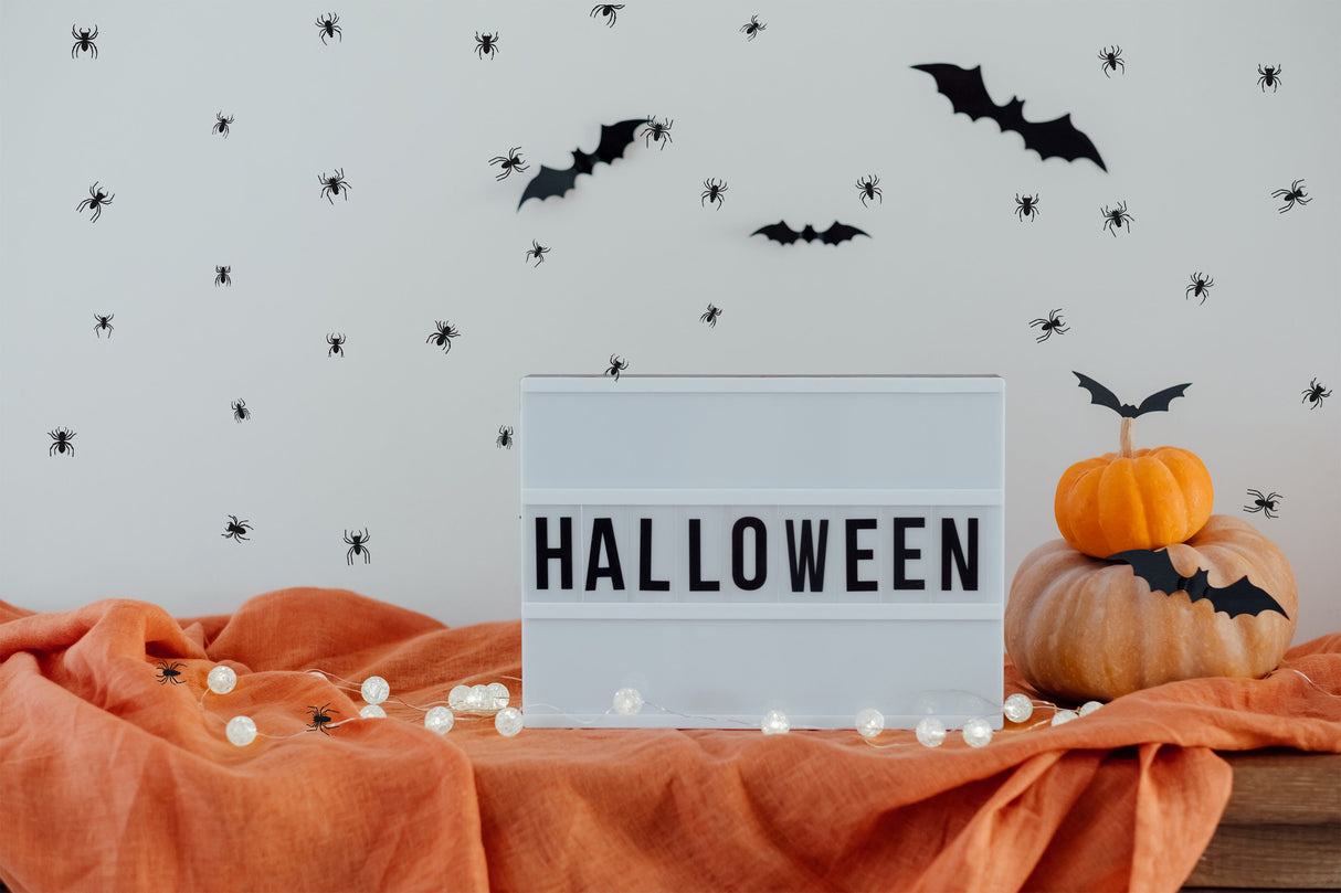 Seasonal home decor with crawly arachnids