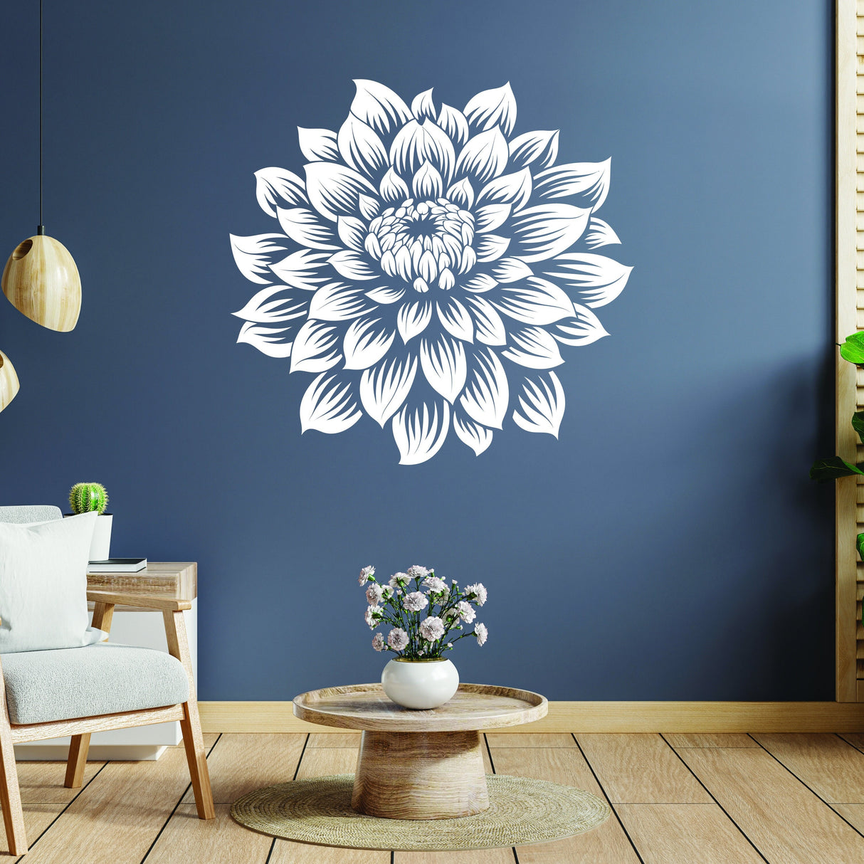"Oversized Vinyl Flower Wall Art"