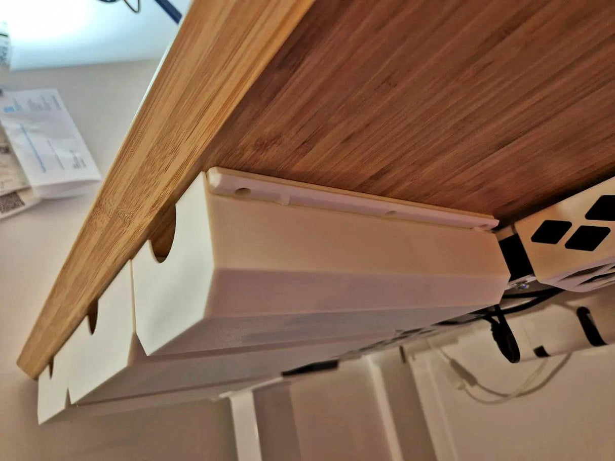 Under desk drawer organizer showcasing hidden storage solution for a clutter-free workspace.
