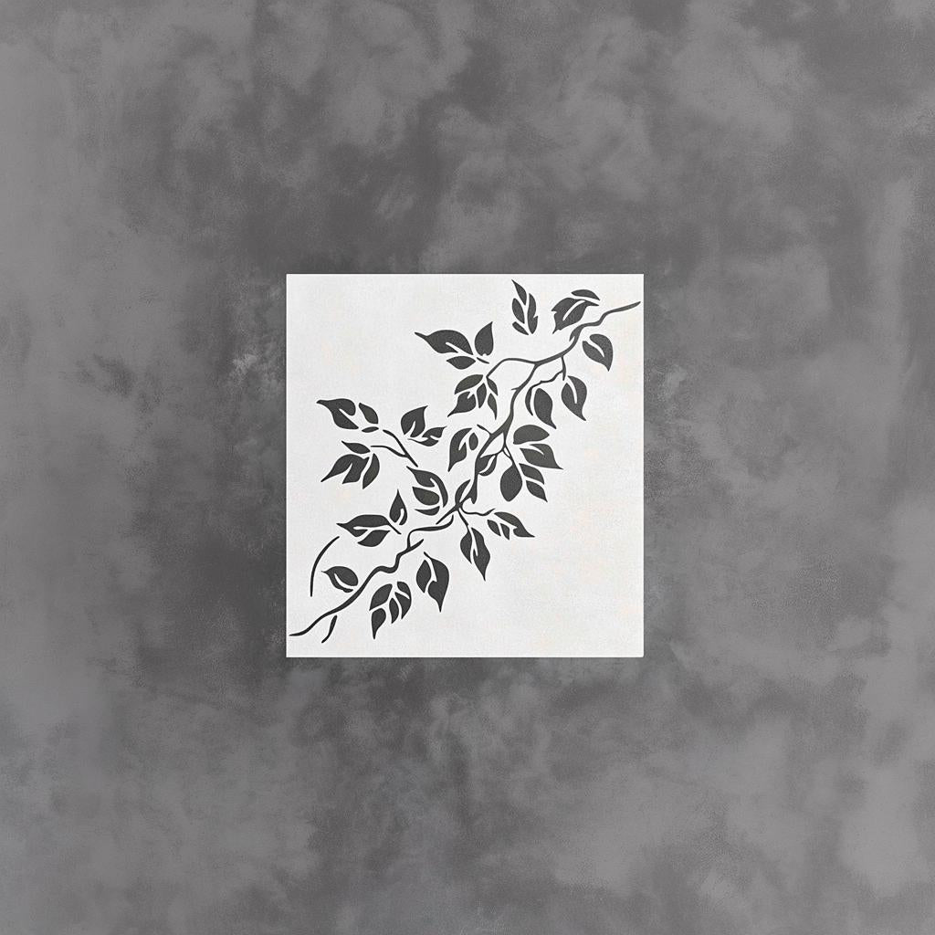 3D printed vine stencil design against a grey background, ideal for DIY home decor and crafts.