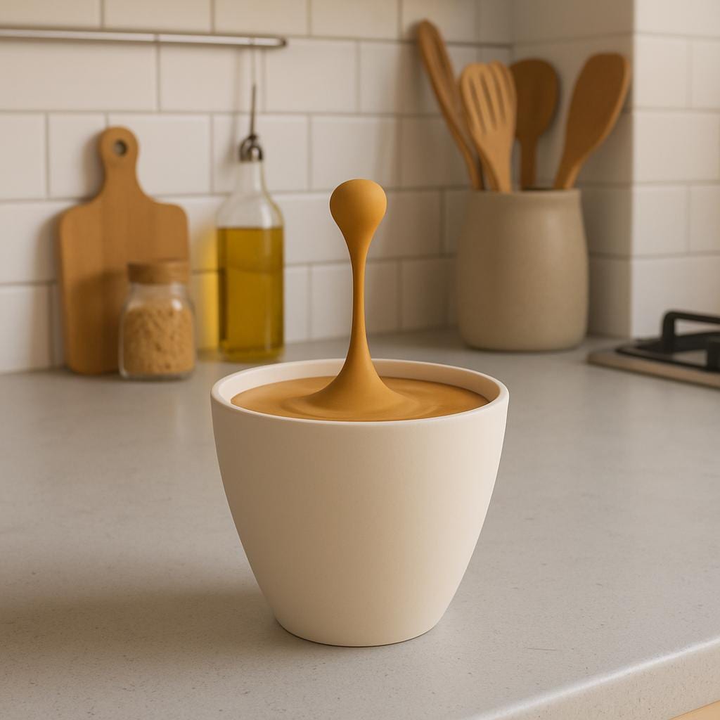 Floating Coffee Drop Sculpture | 3D Printed Espresso Macchiato Art | Unique Coffee Lover Gift | Barista Desk Decor | Modern Cafe Decor