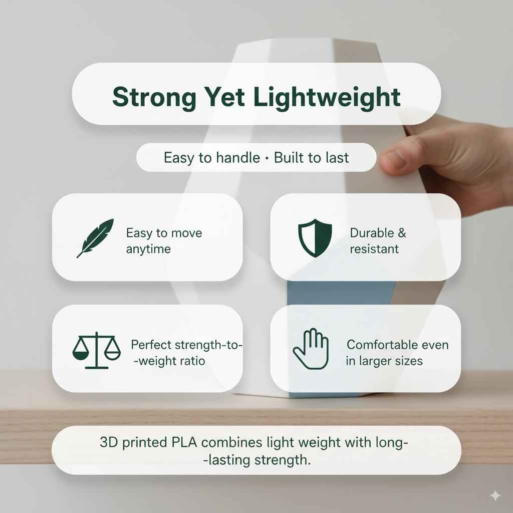 Geometric Vase | Minimalist 3D Printed Home Decor | Modern Flower Vase | Original Gift for Her | Unique Desk or Shelf Accent