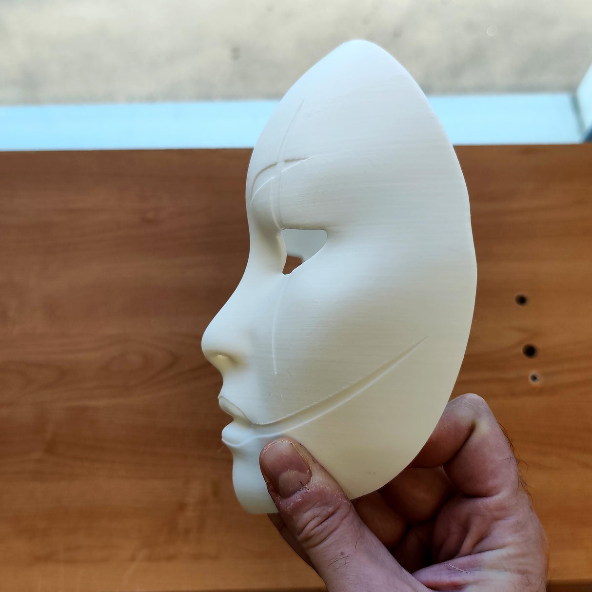 Japanese Ghost Spirit Mask | Horror Cosplay Mask | Theater Creepy Phantom Mask | Halloween Haunting Gothic Horror Mask | 3D Printed Mask
