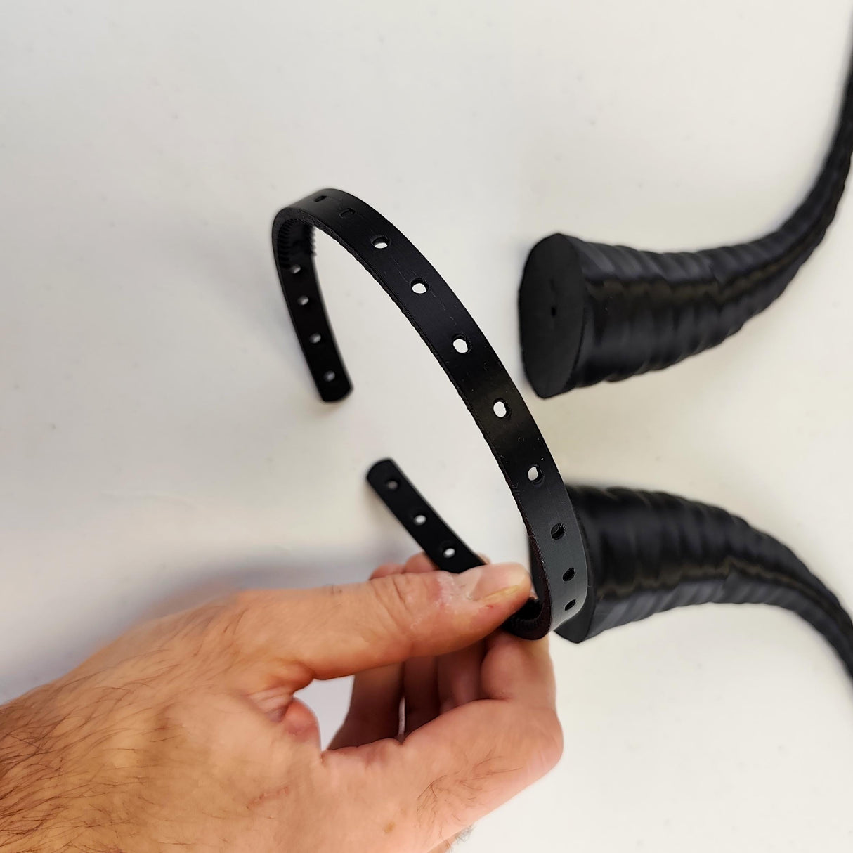 Demon Horns Headpiece | 3D Printed Devil Horns | Gothic Cosplay Costume