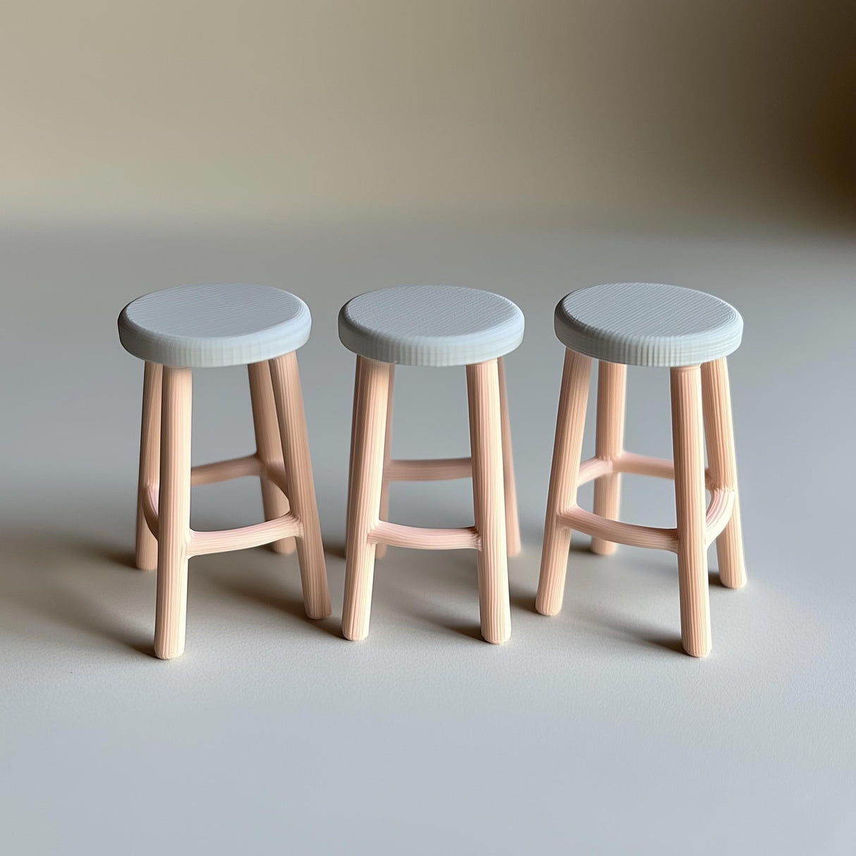 Dollhouse Bar Stool 1:12 Scale Miniature Chair | 3D Printed Dollhouse Furniture Dollhouse Decor | Tiny Bar Stool Collectible Mini Furniture