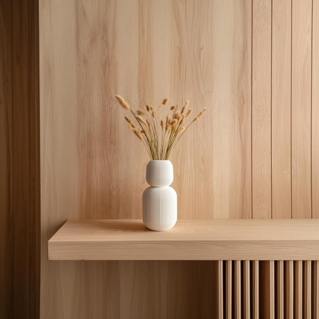 3D Printed Geometric Vase | Modern Decorative Vase for Dried Flowers | Minimalist Home Accent