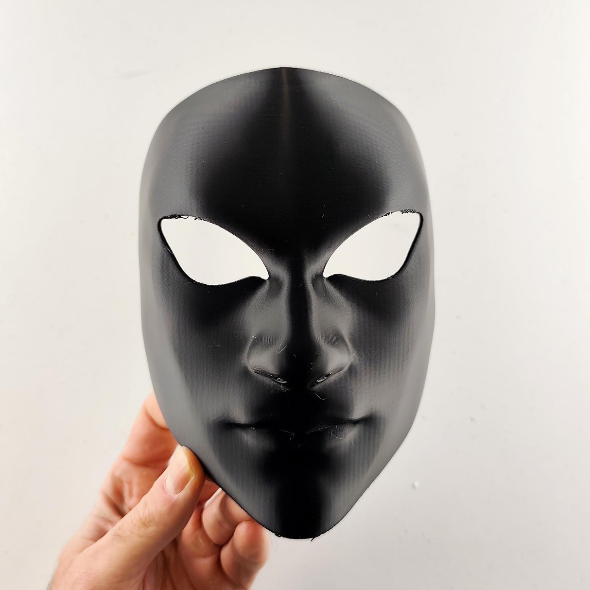 Anonymous Cosplay Mask | Stealth Assassin Sci-Fi Villain Mask | Halloween Costume Gothic Horror Mask 3D Printed Faceless Phantom Horror Mask