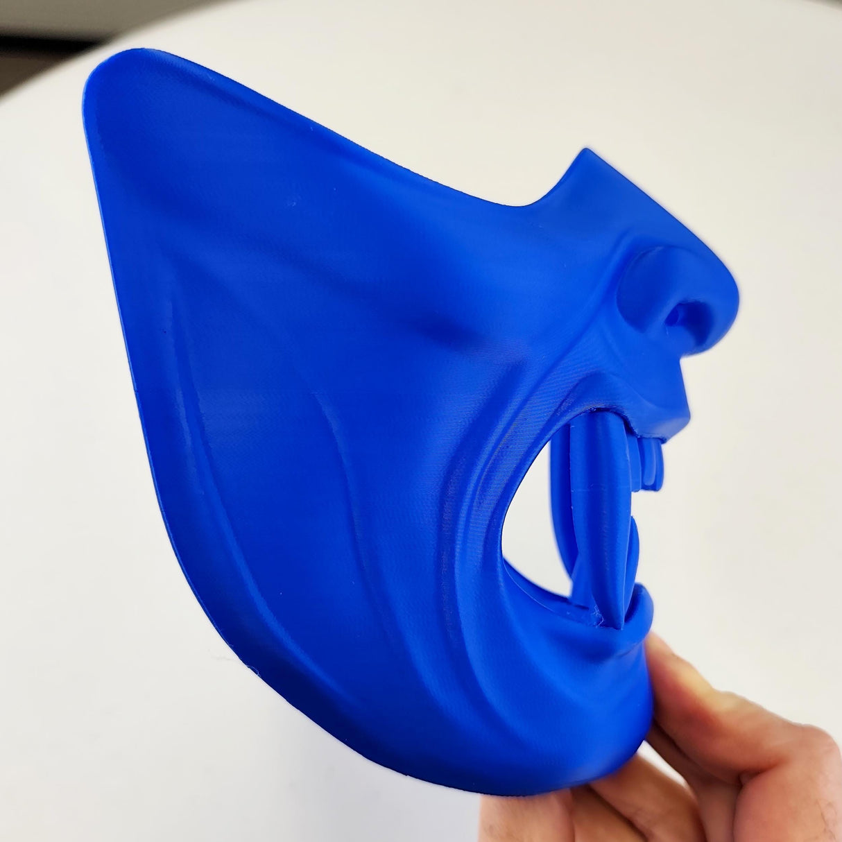 Oni Half Face Mask | 3D Printed Cosplay Mask | Demon Samurai Mask