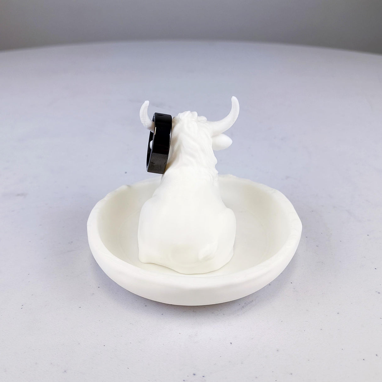 Highland Cow Jewelry Dish | 3D Printed Ring Holder | Cute Cow Trinket Tray