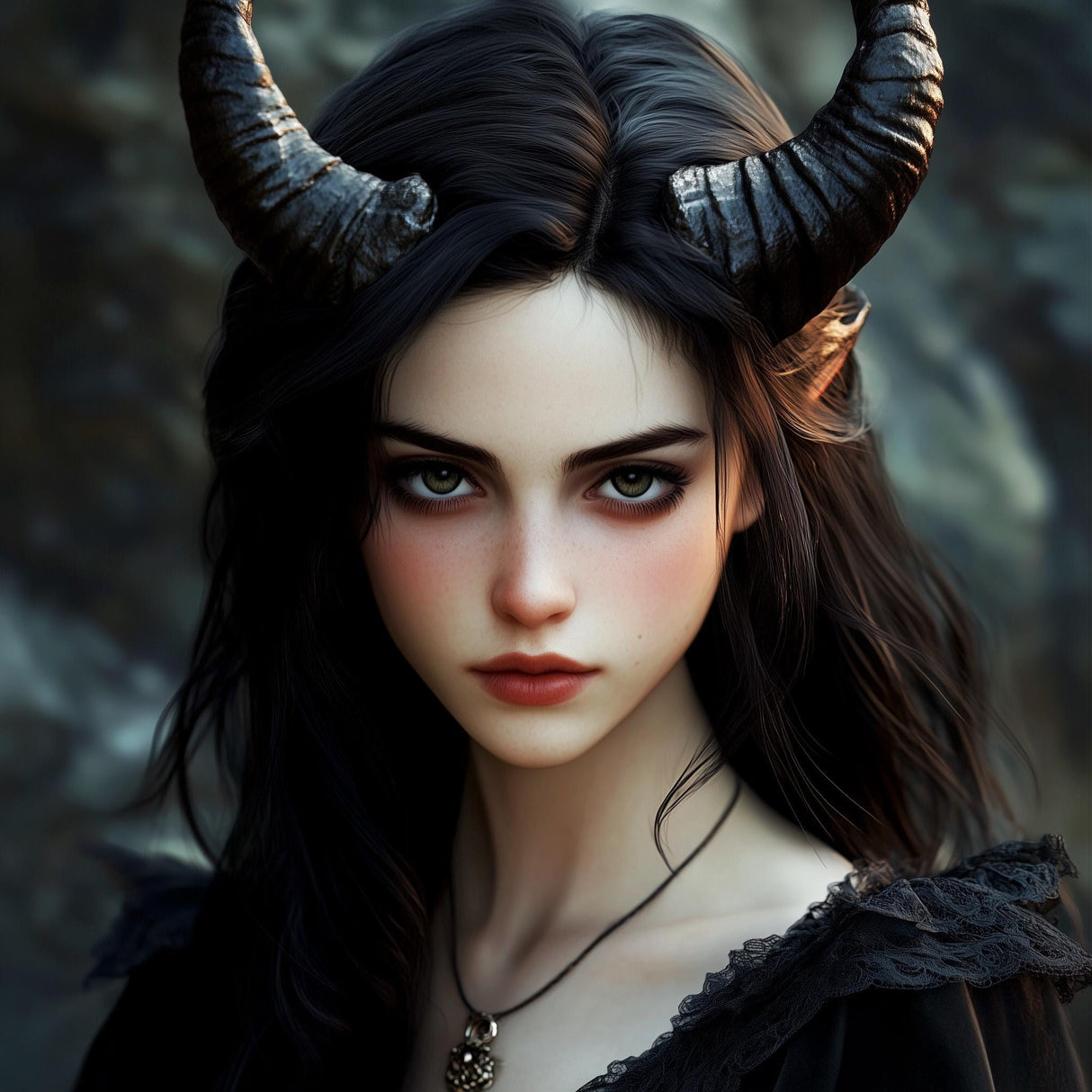 Curved Ram Horns | 3D Printed Demon Horns | Fantasy Cosplay Headpiece