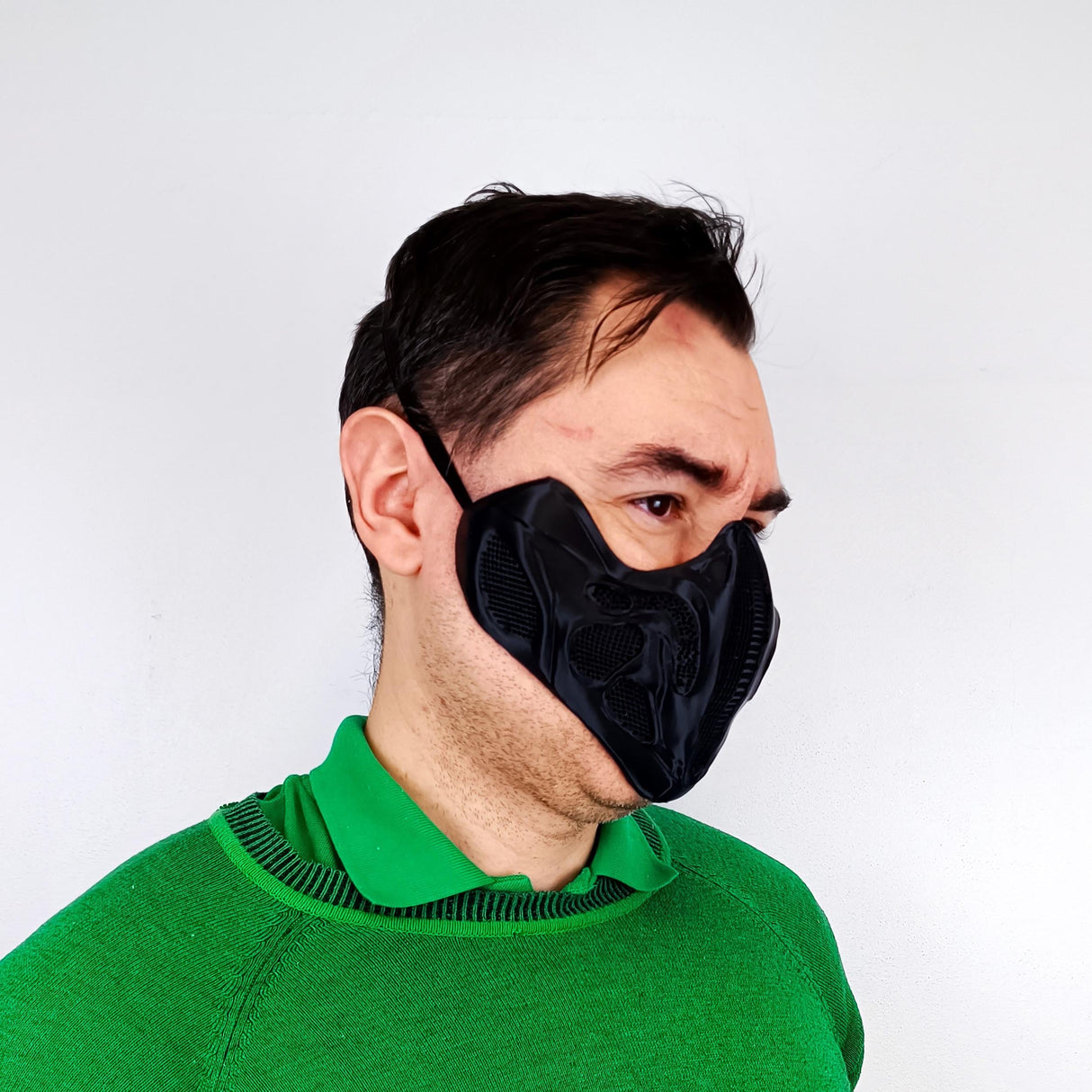 Cyberpunk Mask | Tactical Cosplay Futuristic Warrior Mask | 3D Printed Sci-Fi Face Mask | Cyber Ninja Post Apocalyptic Mask | Assassin Mask