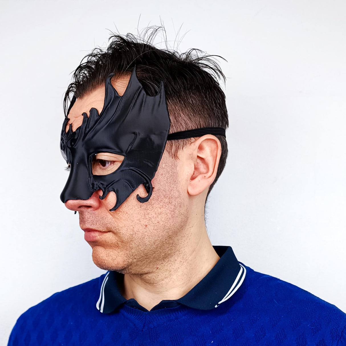 3D Printed Gothic Masquerade Mask | Dark Fantasy Costume Mask Venetian Half Mask | Cosplay Mask | Baroque Filigree Mask Gothic Festival Mask