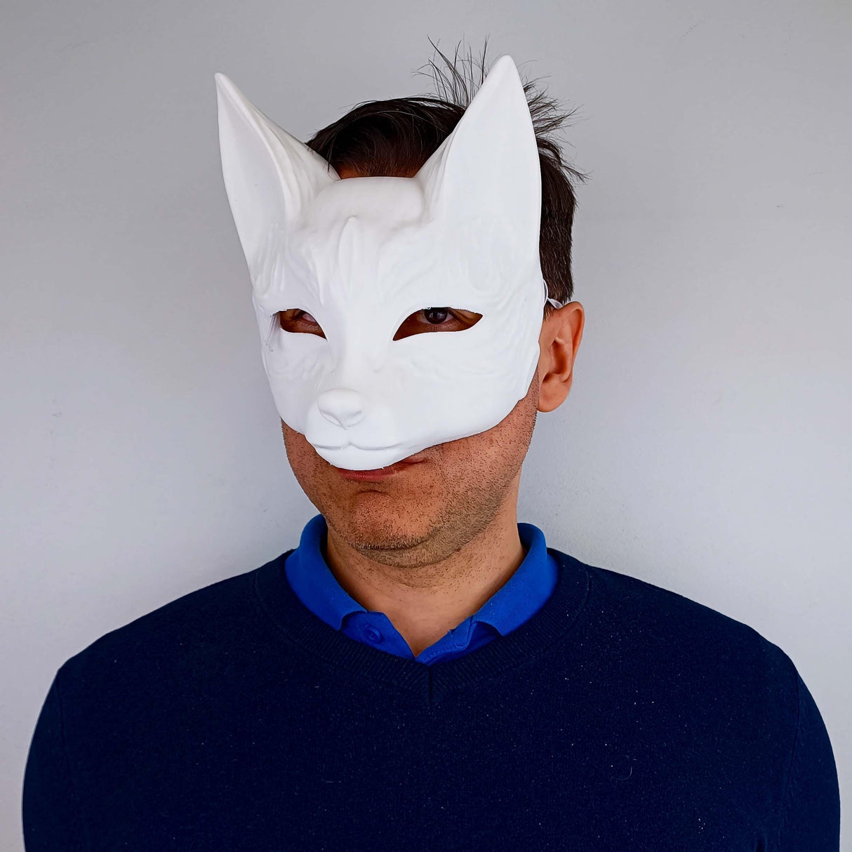 3D Printed Kitsune Mask | Fox Spirit Mask | Japanese Cosplay Festival Mask | Anime Mythical Fox Mask | Fox Demon Mask