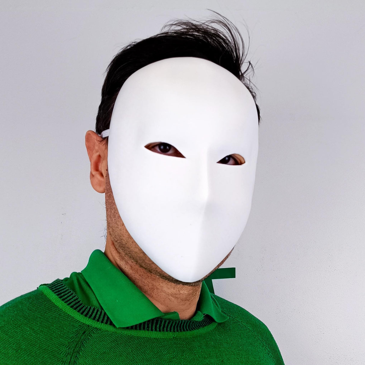 Custom Blank Face Mask | Minimalist Cosplay Mask | White or Colorful Costume Mask | 3D Printed Mask for Halloween & Events