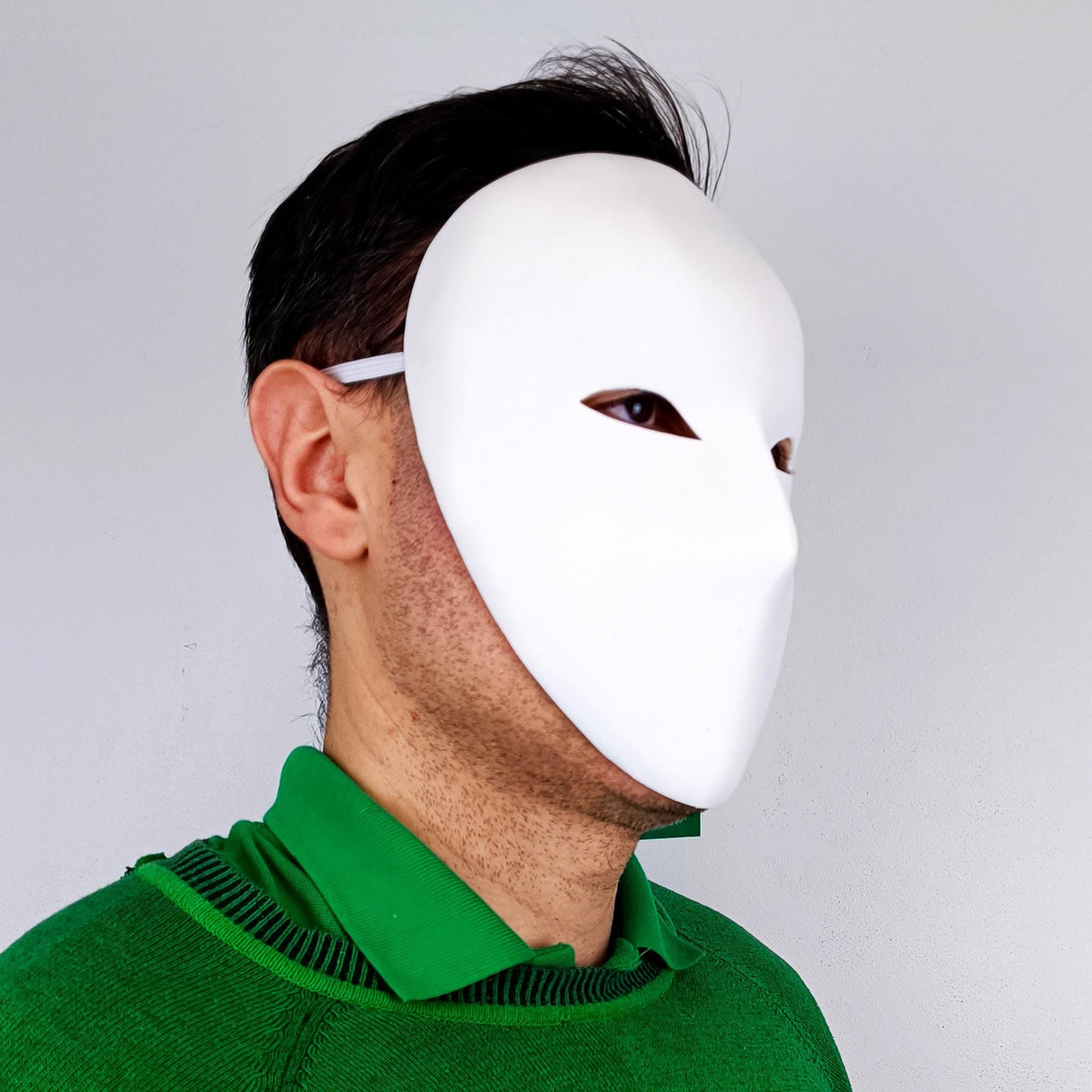 Blank Face Mask | Minimalist Cosplay Mask | White or Colorful Costume Mask