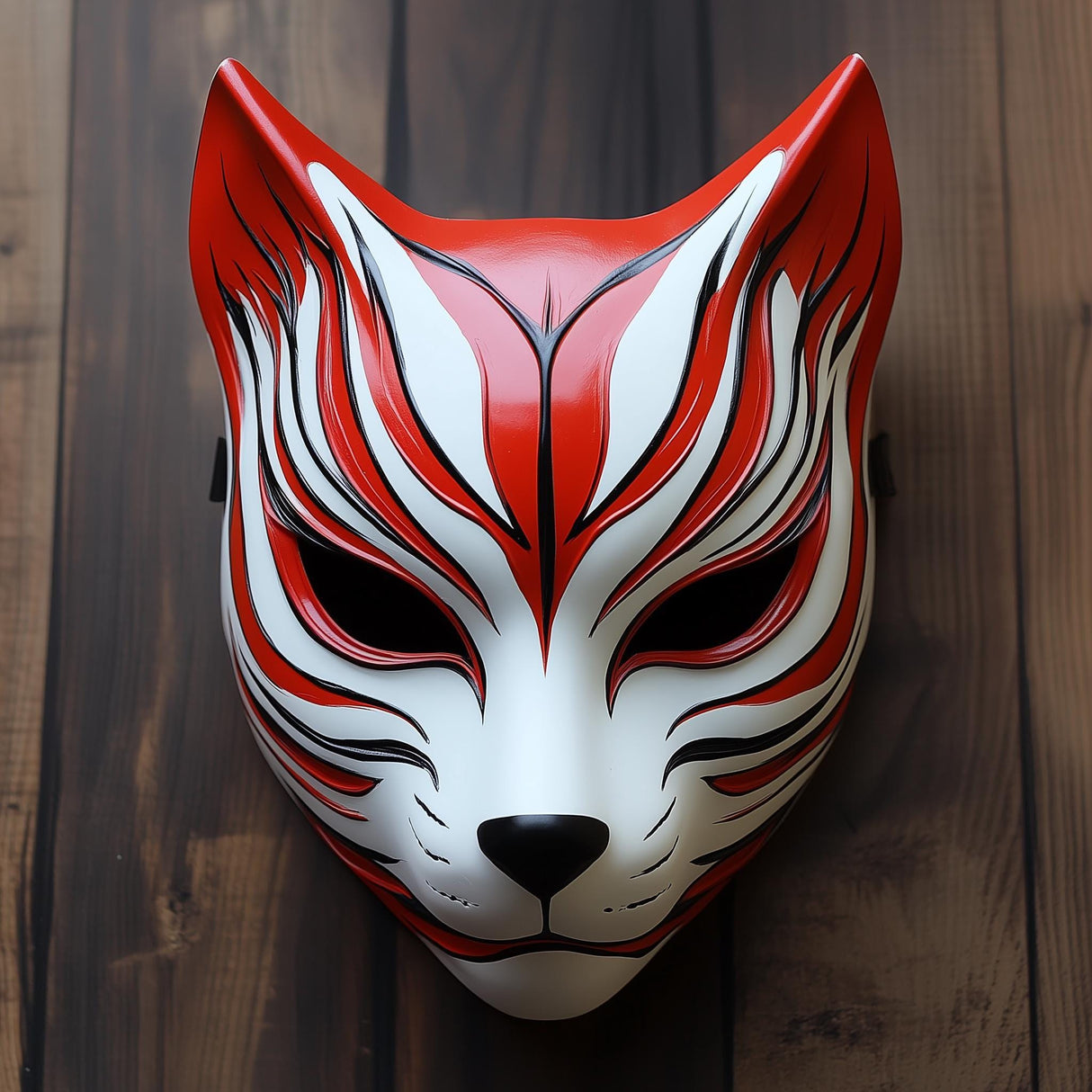 3D Printed Japanese Fox Warrior Mask | Cosplay Samurai Demon Mask | Anime Mystical Mask | Halloween Cosplay Mask | Noh Theater Mask