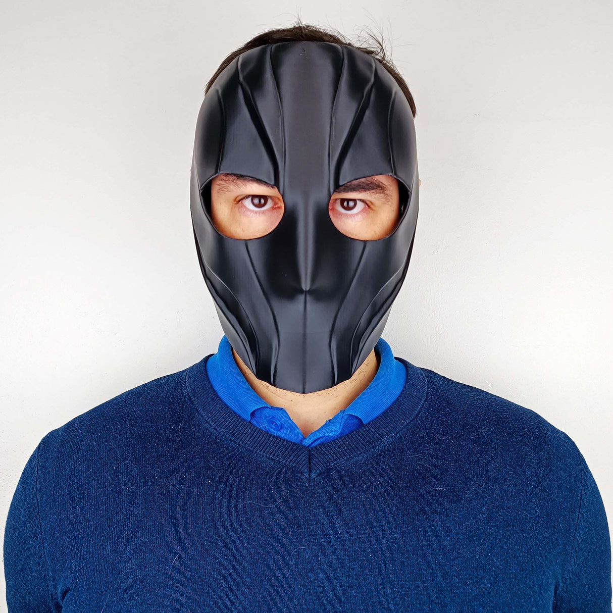 Black Tactical Face Mask | 3D Printed Full Face Mask for Men | Cyberpunk Costume Prop