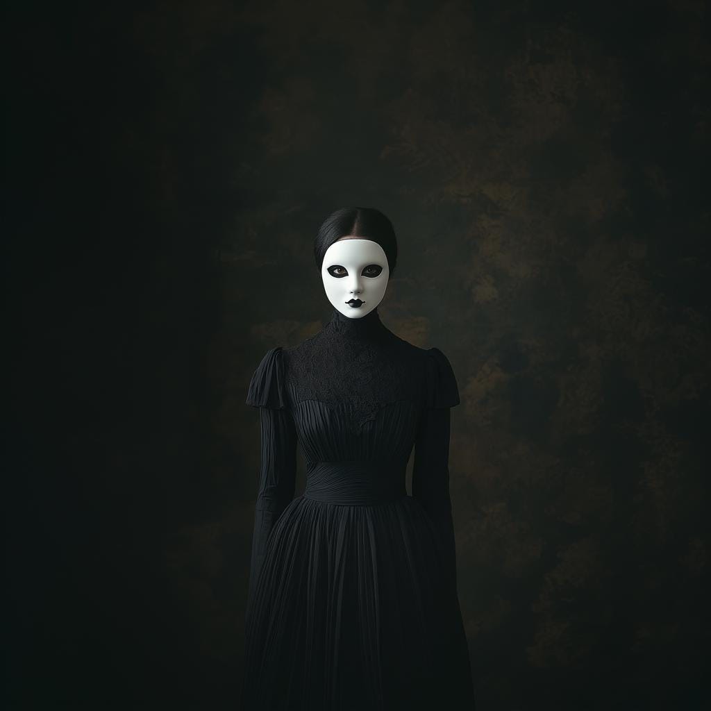 Phantom Mask | Gothic Masquerade Victorian Horror Mask | 3D Printed Haunting Face Mask