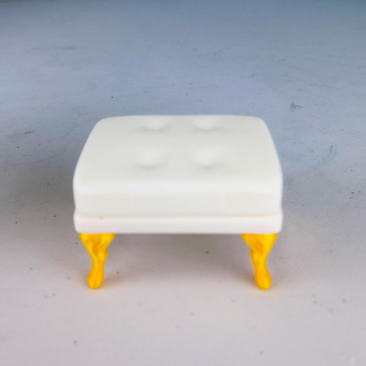 Dollhouse Sofa & Ottoman | 1:12 Scale Miniature Furniture | 3D Printed Victorian Chair