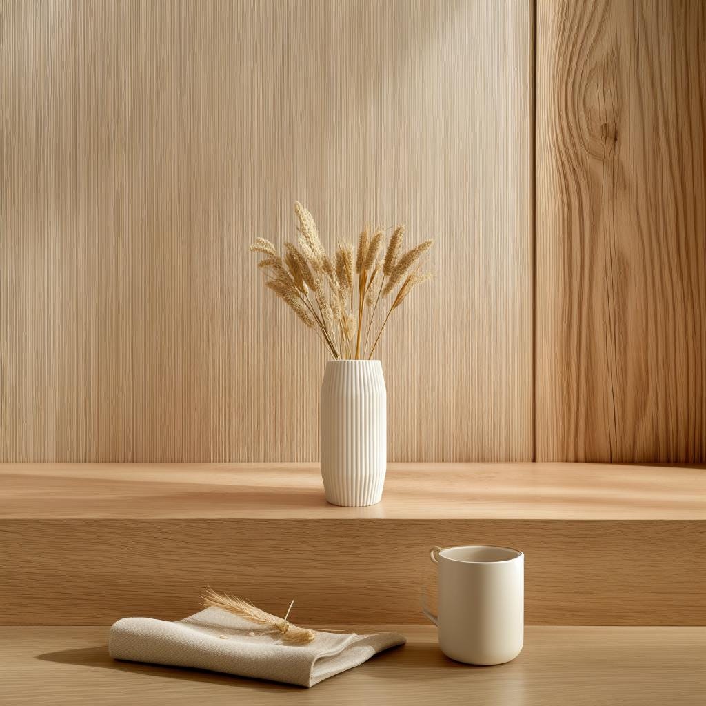 3D Printed Ribbed Vase | Modern Minimalist Vase for Dried Flowers | Geometric Decorative Home Accent