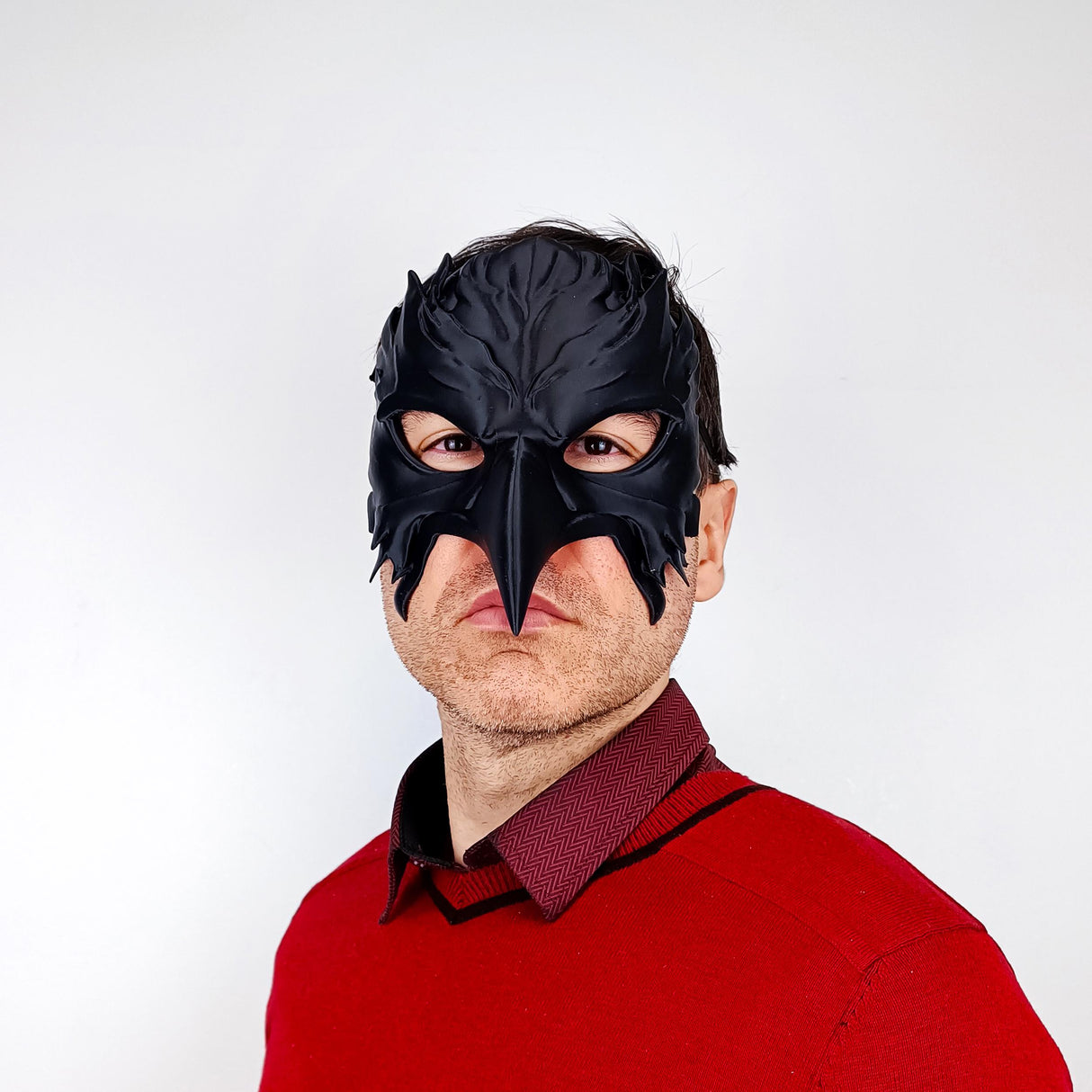 3D Printed Raven Mask | Gothic Bird Warrior Mask | Plague Doctor Cosplay Fantasy Beak Mask | Dark Mystic Mask Halloween Mask | LARP Costume