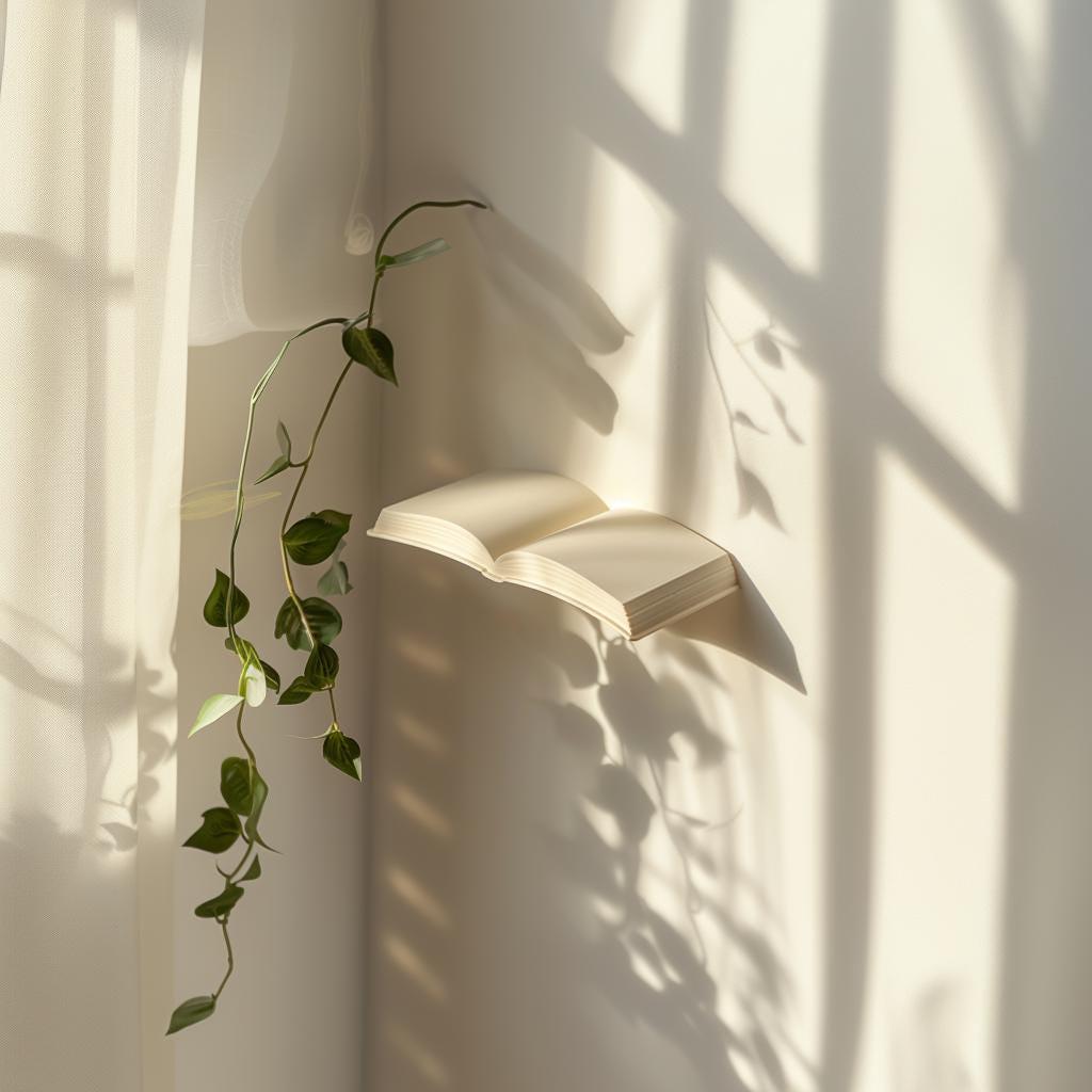 3D Printed Book Wall Shelf | Modern Floating Shelf Design | Unique Literary Inspired Home Decor | Minimalist Contemporary Wall Accent