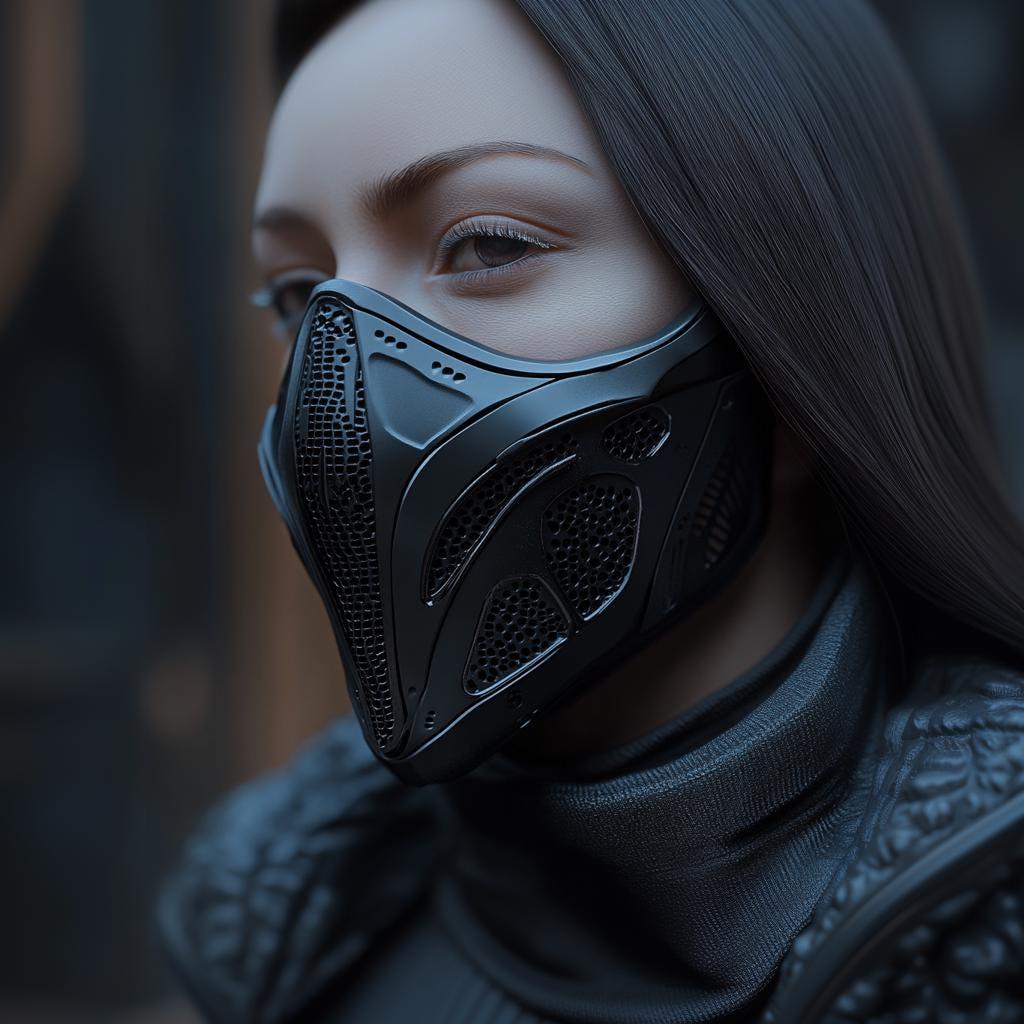 Cyberpunk Mask | Tactical Cosplay Futuristic Warrior Mask | 3D Printed Sci-Fi Face Mask