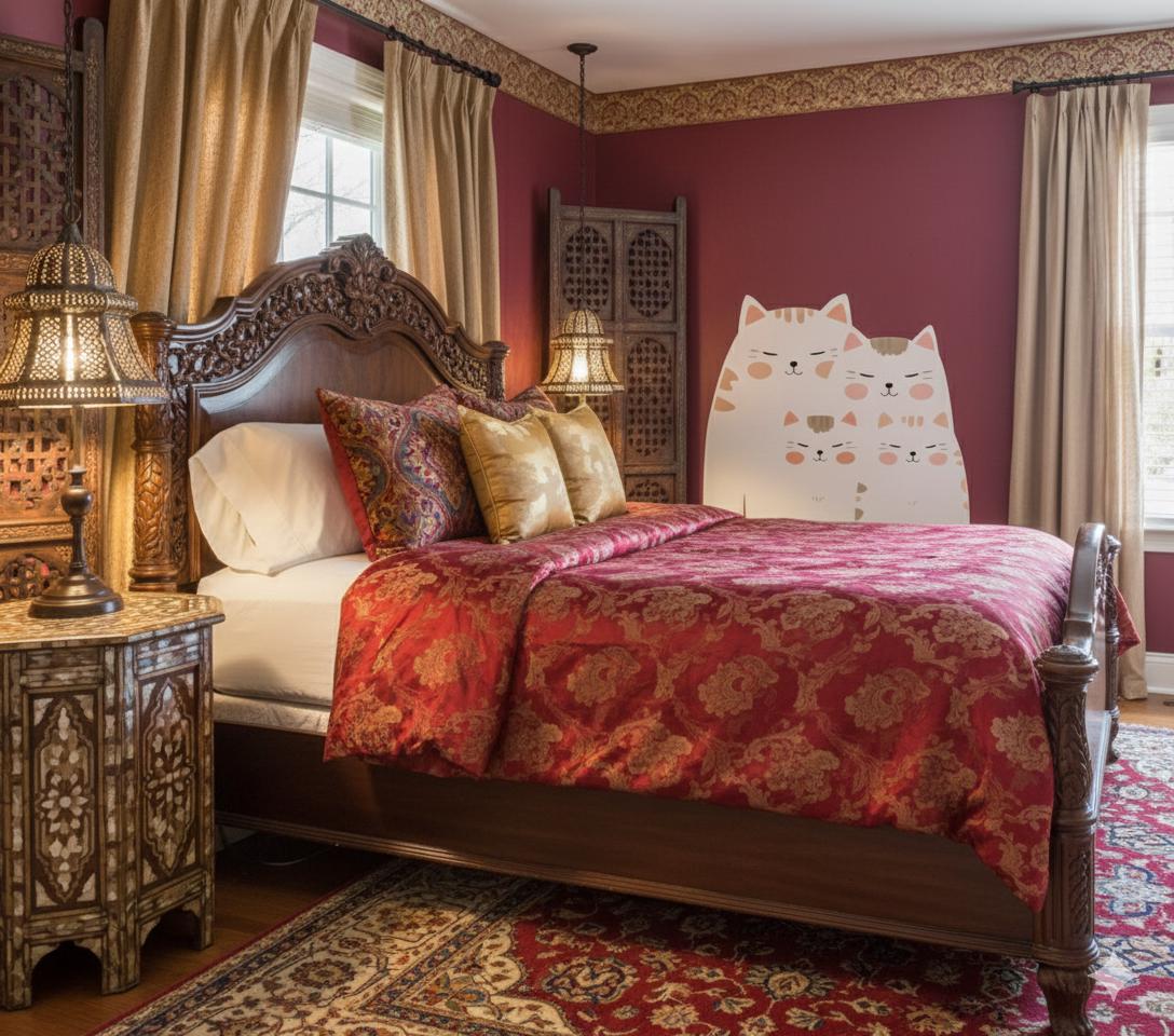 Cute Cat Family Wall Decal | Nursery Animal Sticker | Kittens Wall Art | Kids Room Decor | Cozy Bedroom Mural | Removable Vinyl | Baby Gift