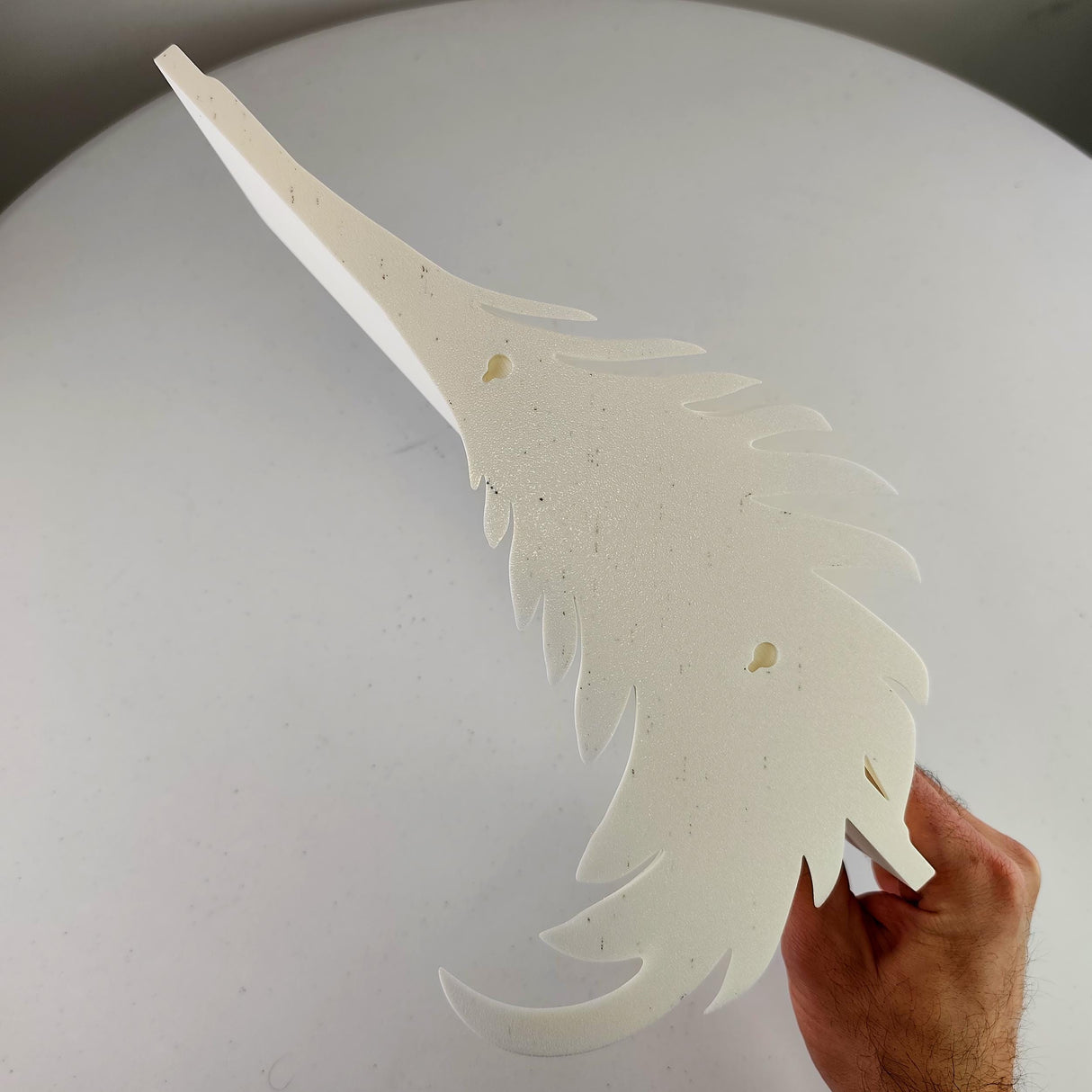 3D Printed Feather Wall Shelf | Sculptural Floating Display Ledge | Minimal Modern Wall Decor Accent for Contemporary Stylish Home Interiors