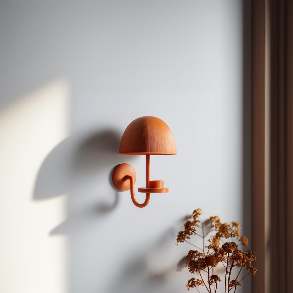 3D Printed Mushroom Sconce Candle Holder | Minimal Floating Dome Shelf Accent | Modern Wall Decor Piece for Cozy Bedroom Hallway and Home