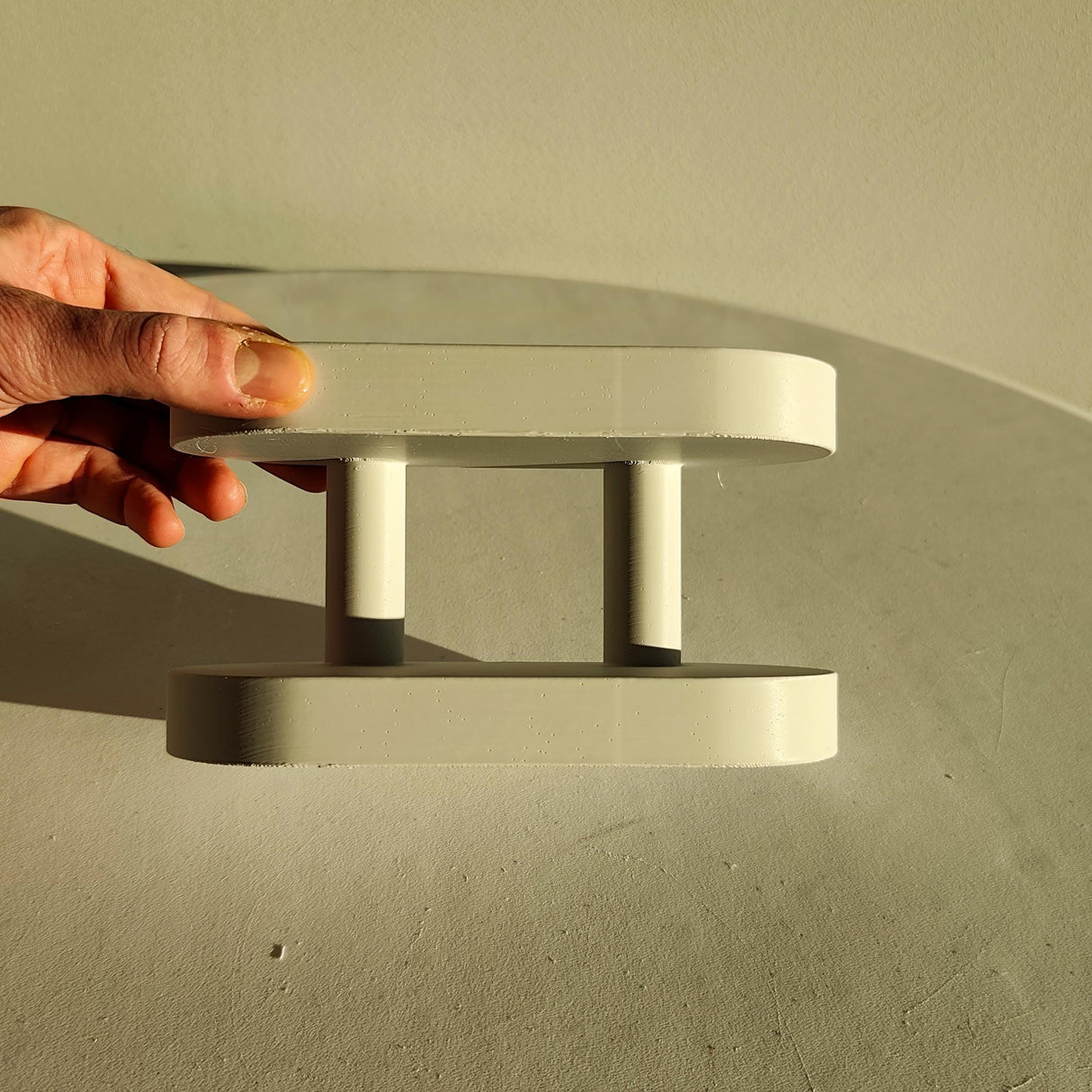 3D Printed Minimalist Wall Mounted Double Shelf | 3D Printed Modern Floating Wall Shelf |Sculptural Storage Shelf for Contemporary Interiors