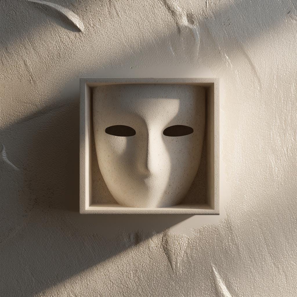 Minimal Sculptural Mask Wall Shelf Decor | 3D Printed Abstract Face Shelf | Modern Wall Accent for Contemporary and Gallery Style Interiors
