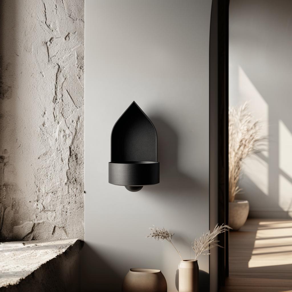 Arched Wall Shelf with Bowl Tray | 3D Printed Minimal Floating Wall Organizer | Sculptural Modern Wall Decor for Entryway Keys, Jewelry