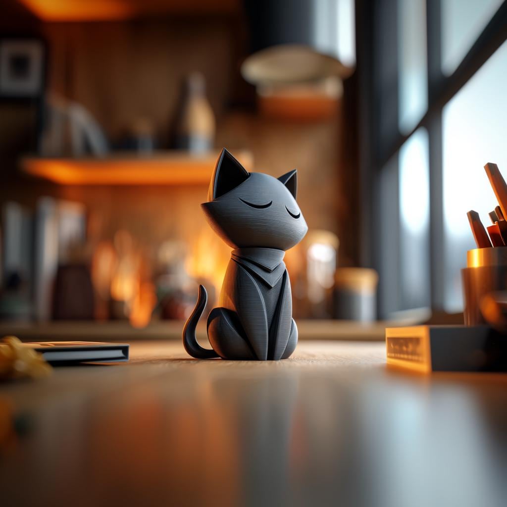 Sleeping Cat Memorial Urn with Lid | 3D Printed Pet Ashes Keepsake Container for Cat Remembrance Shelf Decor and Tribute Display