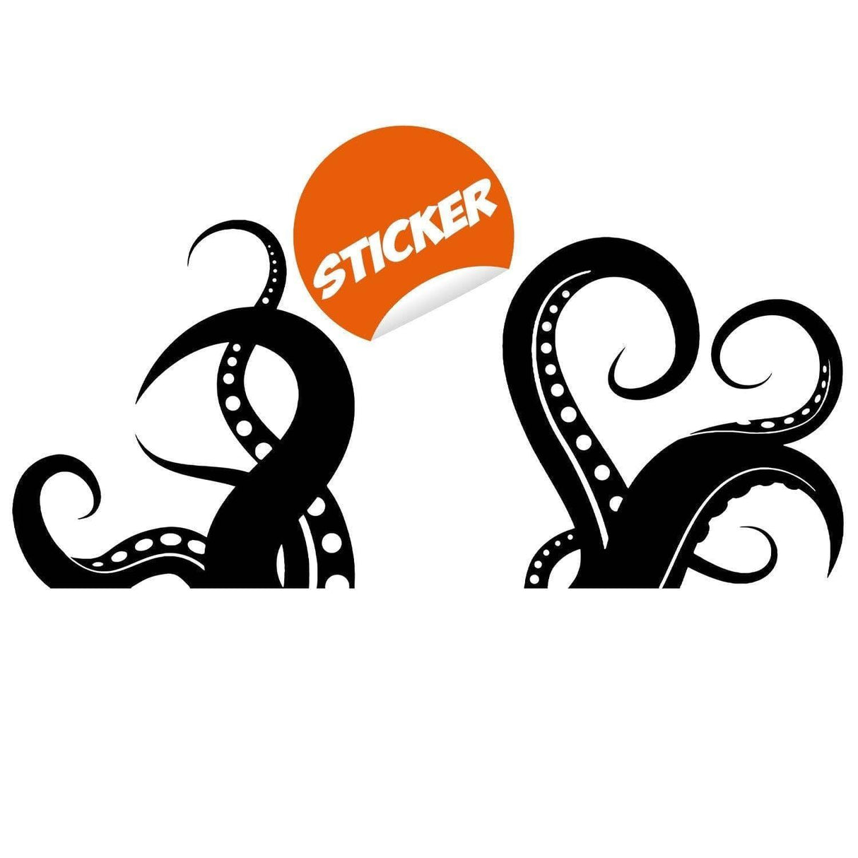 Octopus vinyl wall sticker, marine-themed adhesive decal for ocean-inspired home decor.