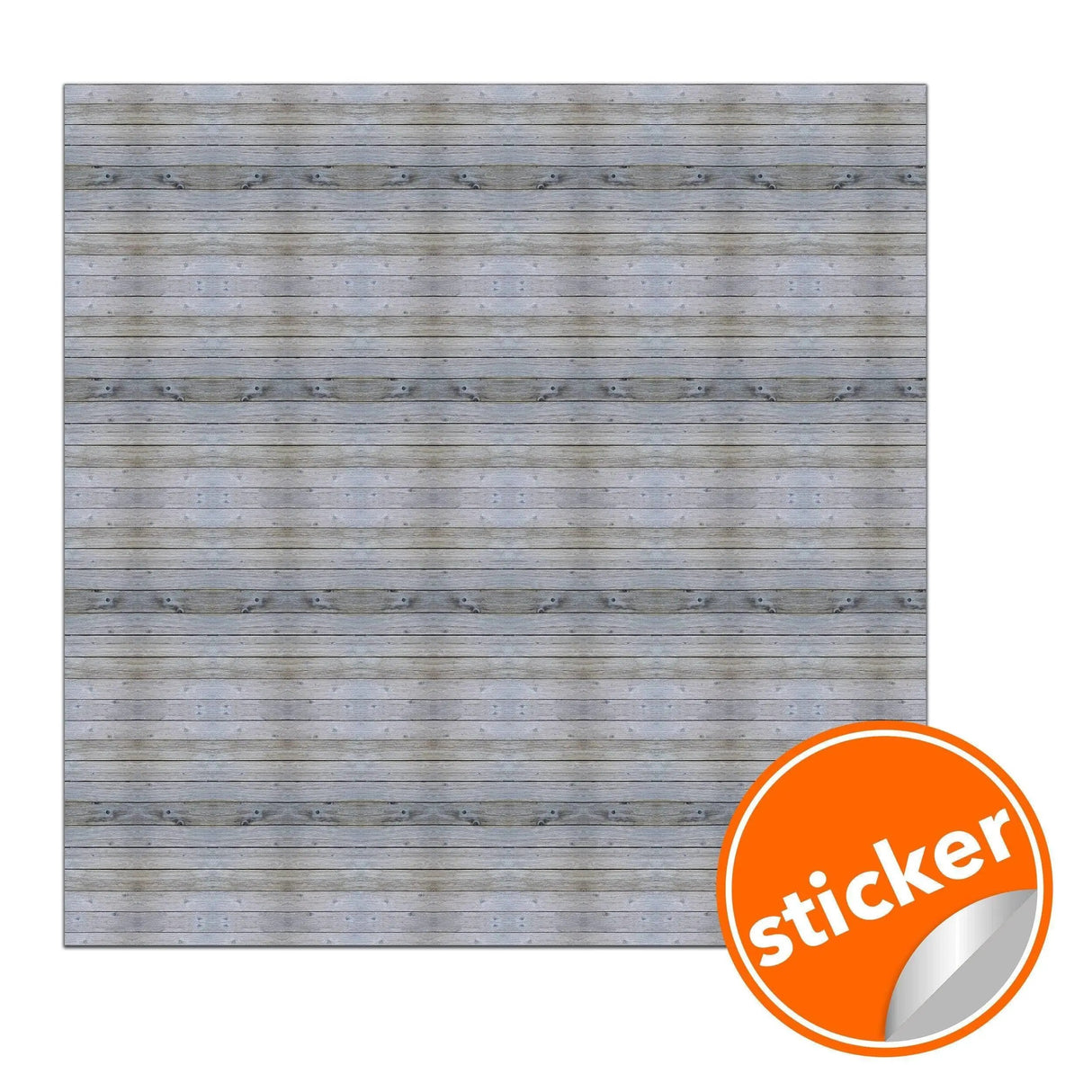 Rustic self-stick wooden plank wall decal in shiplap design for easy home transformation.