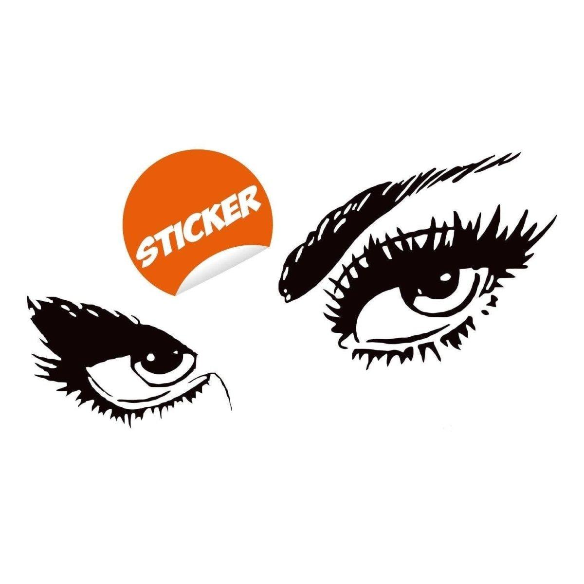 Chic vinyl wall decal with elegant eye design, perfect for enhancing indoor or outdoor spaces.
