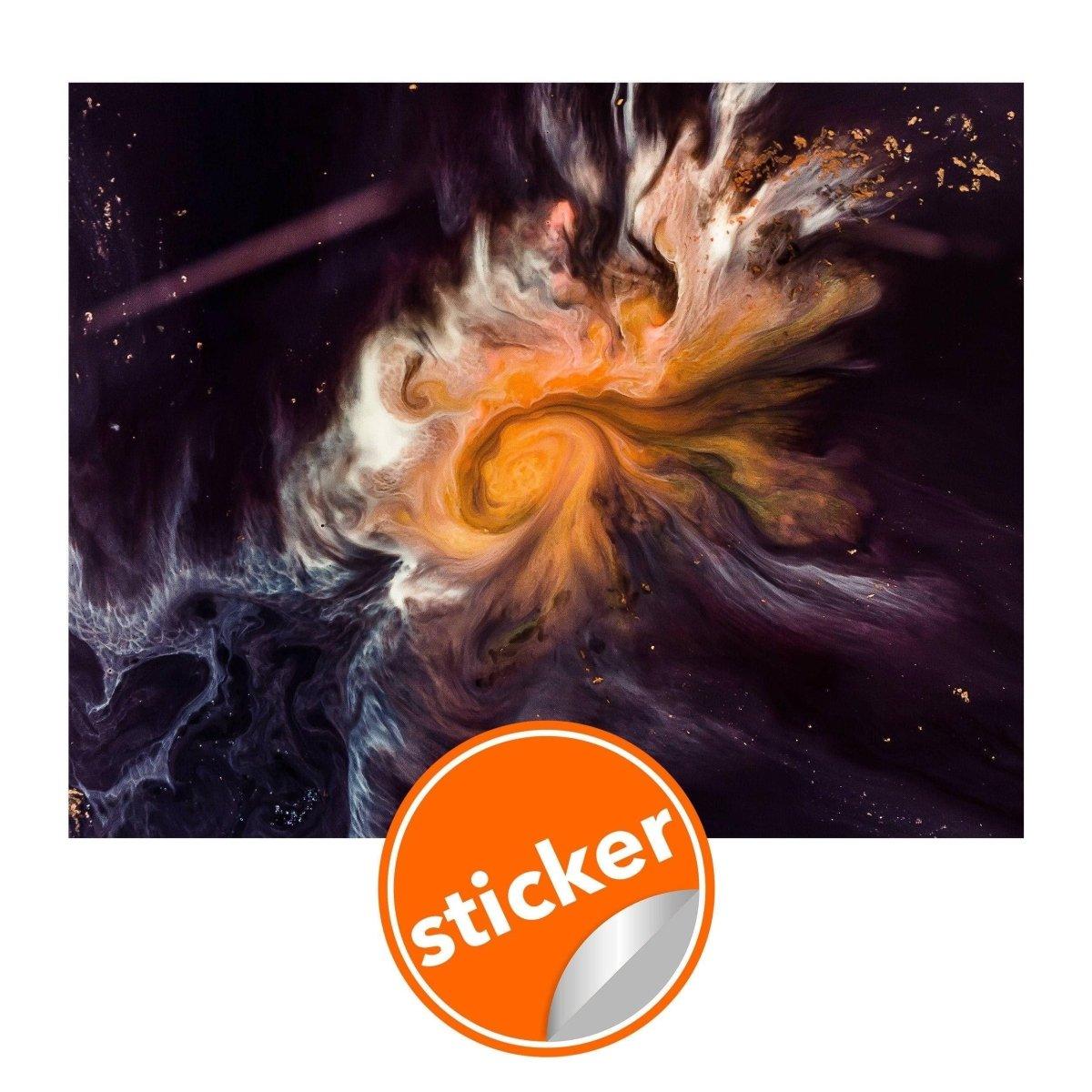 Colorful marble swirl design wallpaper sticker for stylish home decor and easy application.